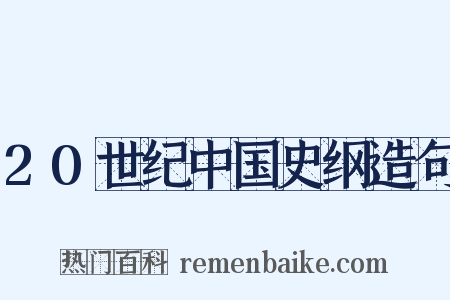 20世纪中国史纲造句是什么意思的图片